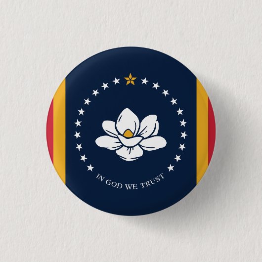 Mississippi Flag  缶バッジ (正面)