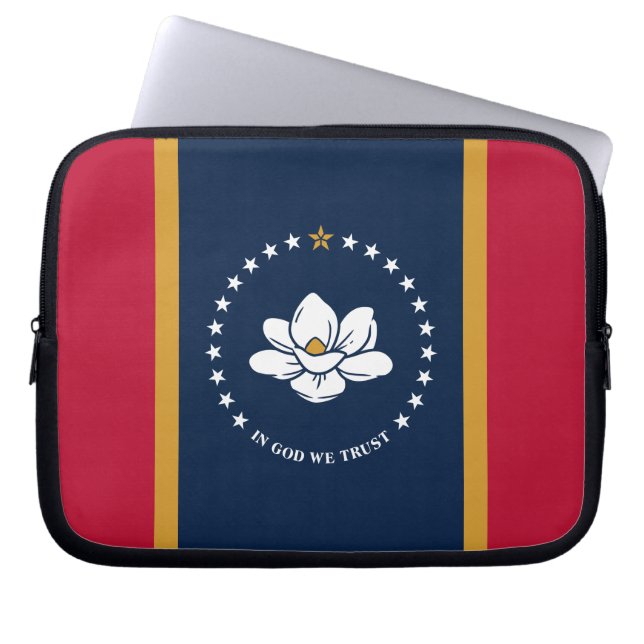 Mississippi Flag Laptop Sleeve ラップトップスリーブ (正面)