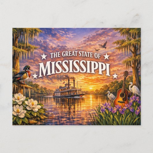 Mississippi Greetings Postcard ポストカード (正面)