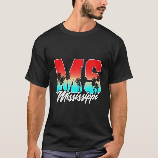 Mississippi Ms Palm Tree State Tシャツ (正面)