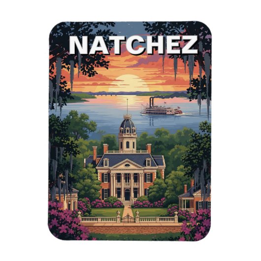 Mississippi Natchez Travel マグネット (縦)
