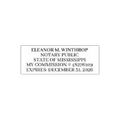 Mississippi Notary Public  セルフインキングスタンプ (デザイン)