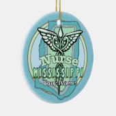 Mississippi Nurse Caduceus  セラミックオーナメント (右)