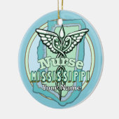 Mississippi Nurse Caduceus  セラミックオーナメント (左)