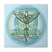 Mississippi Nurse Caduceus Tile タイル (正面)