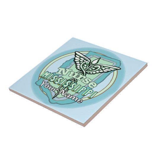 Mississippi Nurse Caduceus Tile タイル (側面)