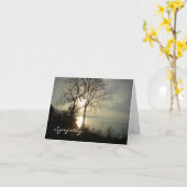 Mississippi River Sunrise Sympathy card カード (黄色い花)