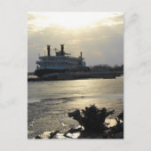 Mississippi River Sunset in Winter ポストカード (正面)