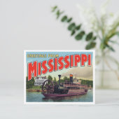 Mississippi Riverboat Greetings ポストカード (スタンド正面)