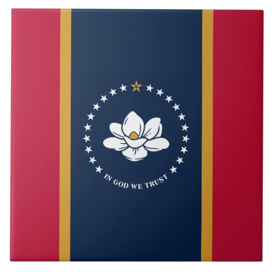 Mississippi State Flag on Tile タイル (正面)