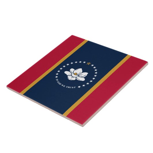 Mississippi State Flag on Tile タイル (側面)