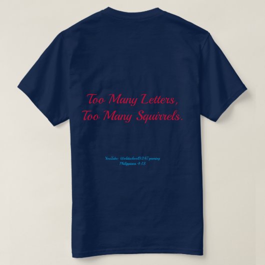 Mississippi: The Land of the Squirrels Tシャツ (デザイン裏面)