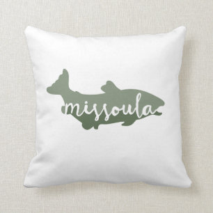 Missoulaのモンタナのマスの魚釣りの枕 クッション