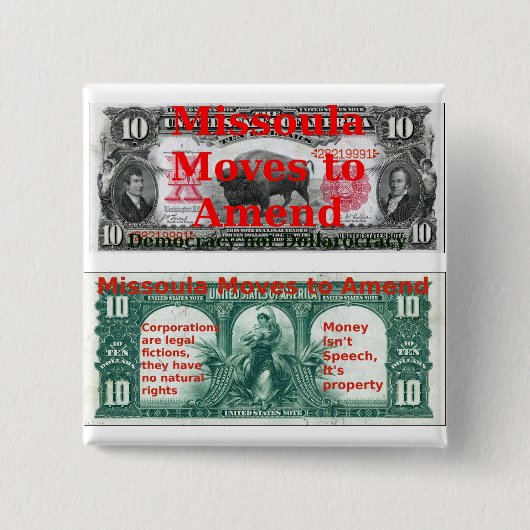 Missoulaはボタンを改めるために動きます 缶バッジ (正面)