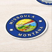 Missoulaモンタナ ラウンドペーパーコースター (アングル)