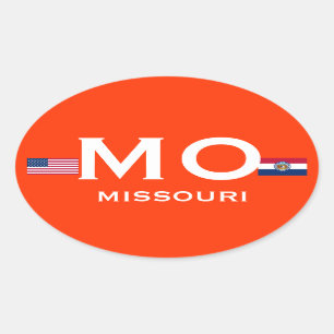 Missouri*のヨーロッパの楕円形のステッカー 楕円形シール