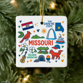 Missouri Custom Family Trip Christmas セラミックオーナメント