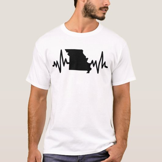  Missouri heartbeat design unisex Tシャツ (正面)
