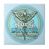 Missouri Nurse Caduceus Tile タイル (正面)
