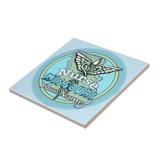Missouri Nurse Caduceus Tile タイル (側面)