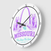 Missouri Show Me State Arch ラージ壁時計 (傾斜)