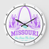 Missouri Show Me State Arch ラージ壁時計 (正面)