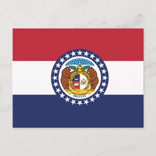 Missouri State Flag Show-Me State Seal ポストカード (正面)