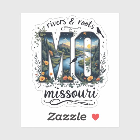 Missouri State Sticker | Rivers & Roots Nature Art シール (シート)