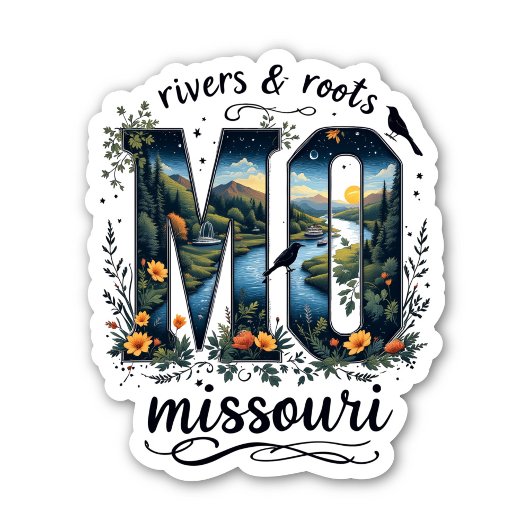 Missouri State Sticker | Rivers & Roots Nature Art シール