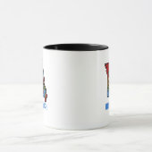 Missouri State Tattoo Style Gateway Arch Riverboat マグカップ (中央)