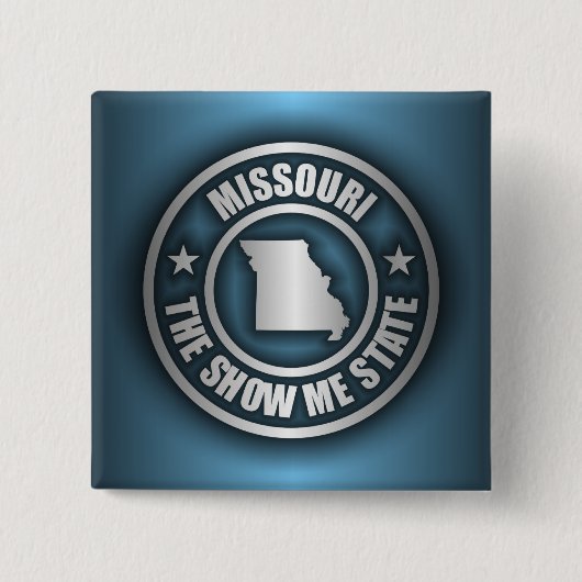 「Missouri Steel (Blue)」ボタン 缶バッジ (正面)