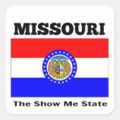 Missouri, The Show Me State, スクエアシール (正面)