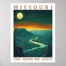 Missouri the Show Me State USA Travel Place ポスター