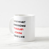missouri woman, awesome coffee mug コーヒーマグカップ (正面左)