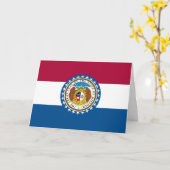 Missourian Flag & Emblem, Flag of Missouri カード (黄色い花)