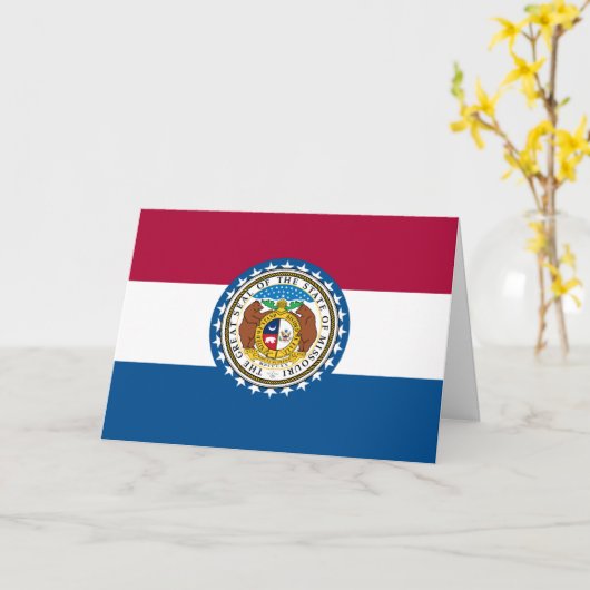 Missourian Flag & Emblem, Flag of Missouri カード (黄色い花)