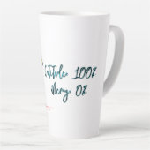 Missy Miss Latte Cup — 100% Catitude, 0% Mercy カフェラテマグ (右アングル)