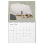 Mist Green愛の年1周年 カレンダー (3月 2026)