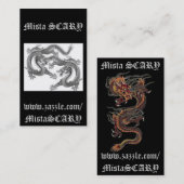 Mistaの恐く中国のなドラゴンの幸運なプロフィールカード 名刺 (正面/裏面)