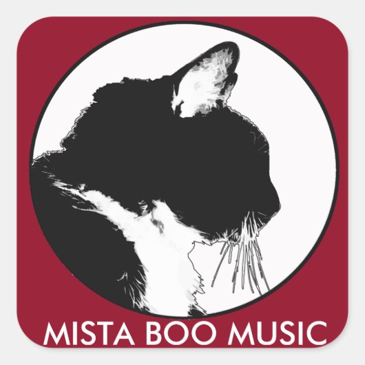 MISTA BOO MUSICスタンプ スクエアシール (正面)