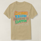 Mistakes Allow Thinking To Happen Math Lovers Back Tシャツ (デザイン正面)