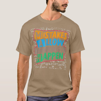 Mistakes Allow Thinking To Happen Math Lovers Back Tシャツ