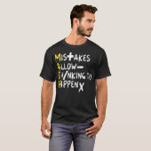 Mistakes allow thinking to happen math teacher edu tシャツ (正面フル)