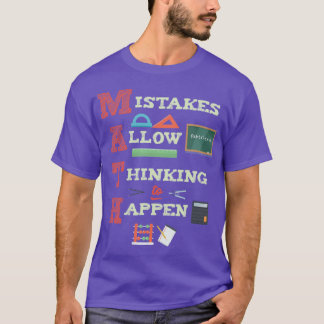 Mistakes Allowhinkingo Happen Matheacher retro vin Tシャツ
