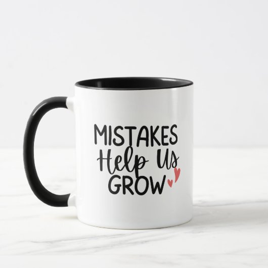 'Mistakes Help Us Grow' Teacher Thank You Gift  マグカップ (左)