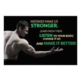 Mistakes Make Us Stronger Motivational Poster ポスター