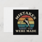 Mistakes Were Made Funny Golf Cart Club Motif  招待状 (正面/裏面)