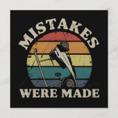 Mistakes Were Made Funny Golf Cart Club Motif  招待状 (正面)