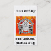 MistaSCARYの幸せな砂糖のスカルのプロフィールの名刺 名刺 (裏面)