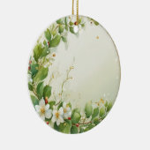 Mistelzweige, wasserfarben pastell Gemälde セラミックオーナメント (右)